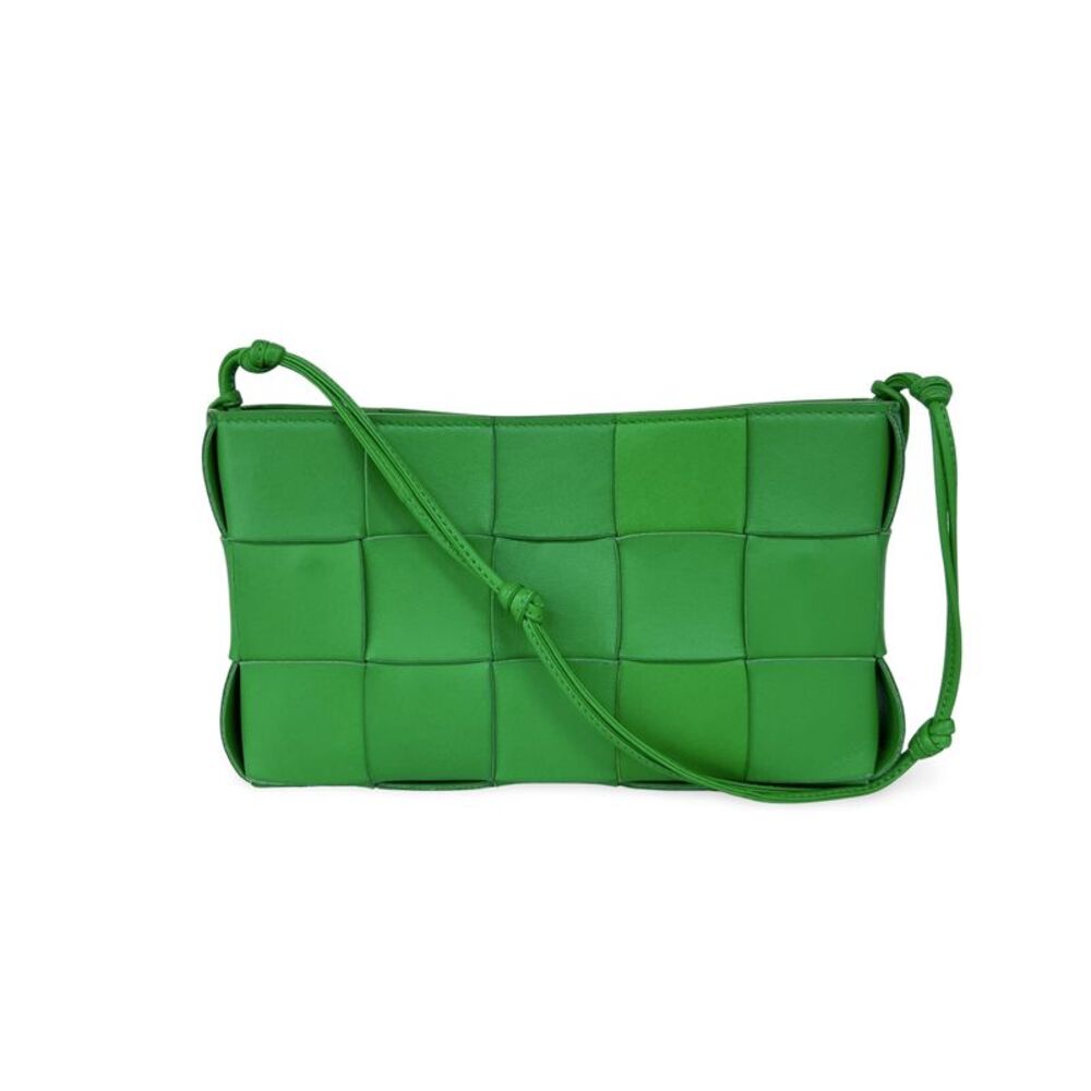 Bottega Veneta Cassette Maxi Intrecciato Leather Green Leather Shoulder Bag Bag